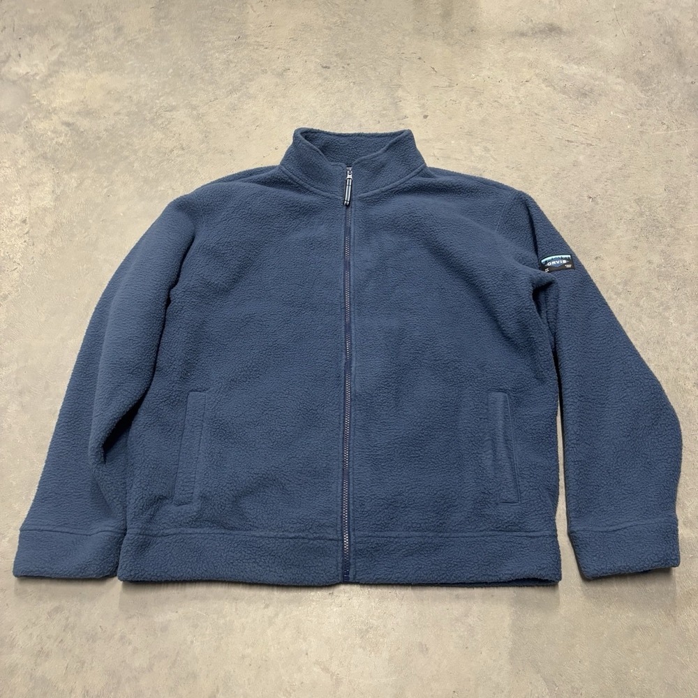 Orvis Jacket Mens Large Full Zip Warm Soft Fleece Blue